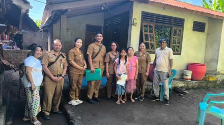 Dinas Sosial Kabupaten Buleleng Verifikasi Lapangan Calon Anak Asuh di Desa Les